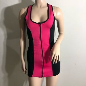 Pink Lipstick dress Size Small Pink & Black